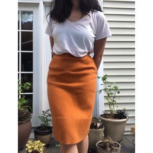 Vintage Wool Pencil Skirt
